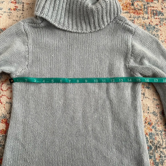 Banana Republic baby blue chunky knit wool-angora blend turtleneck - Picture 10 of 11